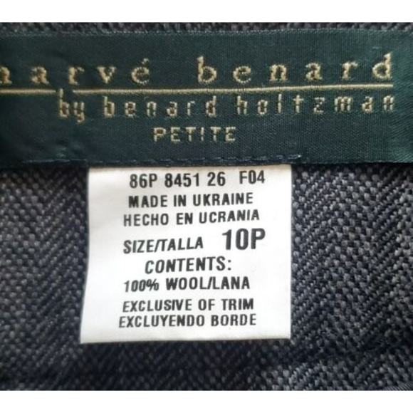 NWT HARVE BENARD  Women 2PC Gray Wool Skirt Suit  10P Skirt 12P Blazer Jacket - Picture 7 of 10